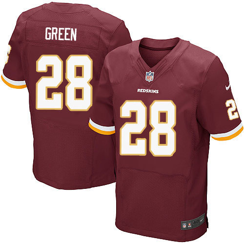 Men's Elite Darrell Green Nike Jersey Burgundy Red Home - #28 NFL Washington Redskins